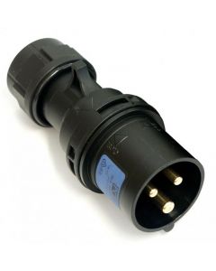 PCE 023-6TTx 32A 3 Pole IP44 Turbo Twist Plug - 240V Black