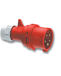 PCE 025-6 32A 5 Pole 3 Phase IP44 Plug - 415V Red