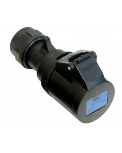 PCE 213-6x 16A 3 Pole IP44 Socket - 240V Black Midnight Series 