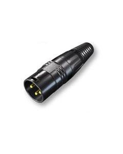 Hicon HI-X5CM-B 5-Pin XLR Male Cable Connector Black with Silver Pins