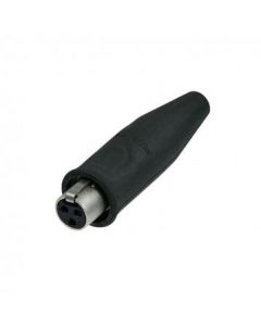 REAN Mini XLR RT3FC-B-W 3-Pin Female Cable Connector with Sealing Boot