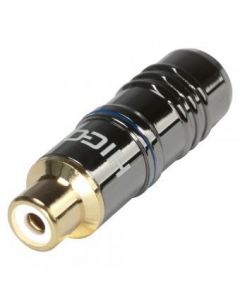 Hicon HI-CF08-BLU Phono Cable Socket Gold Plated Connector (Blue)