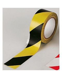 Reflective Hazard Warning Tape - Black & Yellow 50mm x 10m
