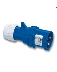 PCE 013-6 16A 3 Pole IP44 Plug - 240V Blue 