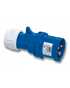 PCE 023-6 32A 3 Pole IP44 Plug - 240V Blue