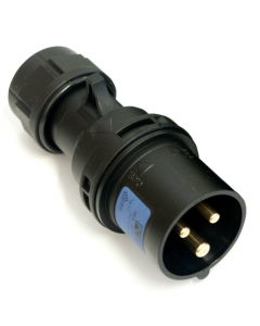 PCE 023-6x 32A 3 Pole IP44 Plug - 240V Black Midnight Series