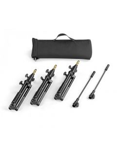 Dedolight SDSTM3 Micro Stand Kit with 3 x DSTM, 2 x DSTFX40 & Soft Bag