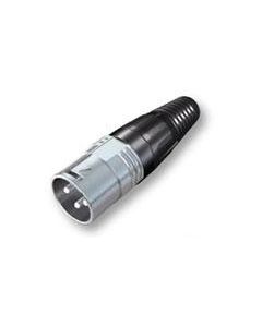 Hicon HI-X3CM 3-Pin XLR Male Cable Connector Nickel with Nickel Pins