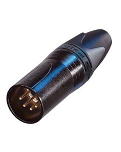 Neutrik NC5MXX-B - 5 Pole XLR Male Cable Connector - Black Finish Gold Contacts