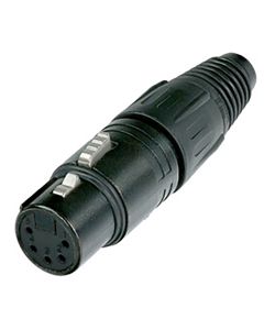 Neutrik NC5FX-BAG - XLR 5 pin Female Cable Connector - Black Finish Silver Contacts
