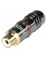 Hicon HI-CF08-RED Phono Cable Socket Gold Plated (Red)