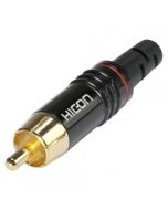 Hicon HI-CM06-RED Phono Plug Gold Plated (Red)