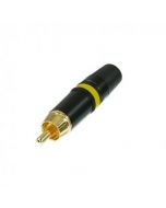 REAN NYS373-4 Phono Plug - Gold Plated - Yellow