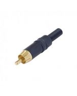 REAN NYS373 Phono Plug - Gold Plated - Black