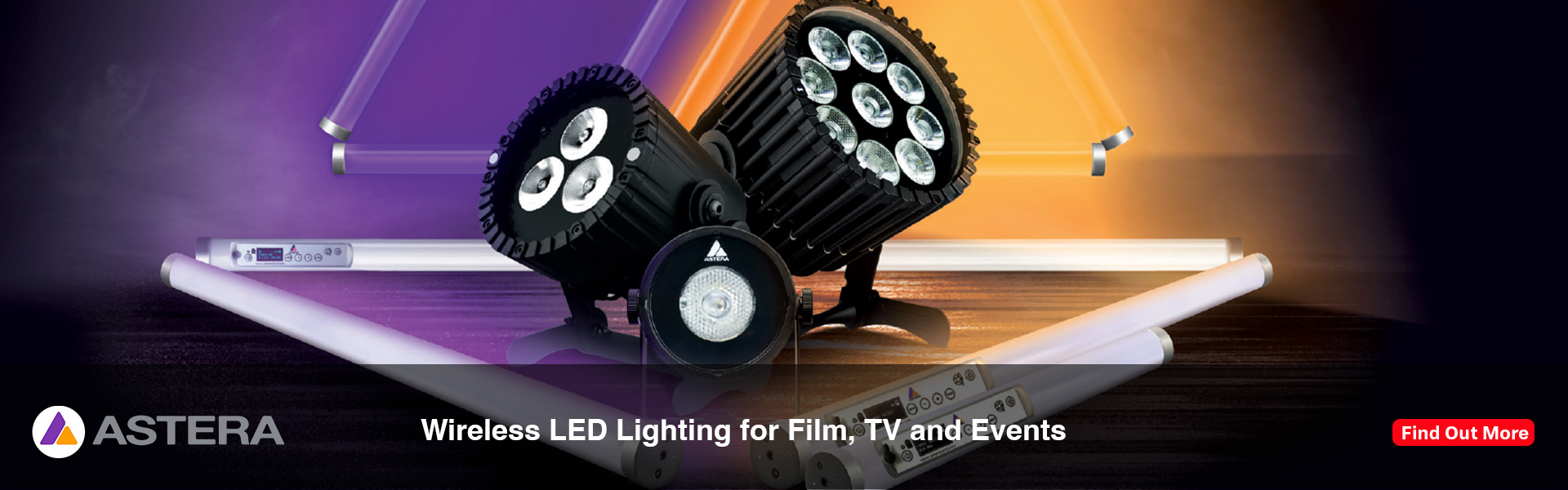 Astera Wireless LED lighting products for TV, Film and Event Production