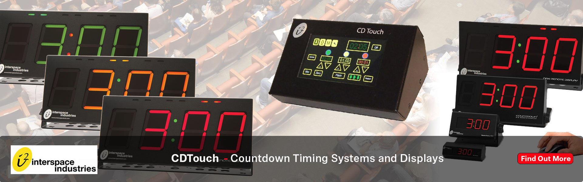 Interspace CDTouch CountDown Timing System and Displays